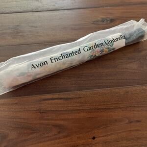 Vintage Avon Enchanted Garden Floral Umbrella